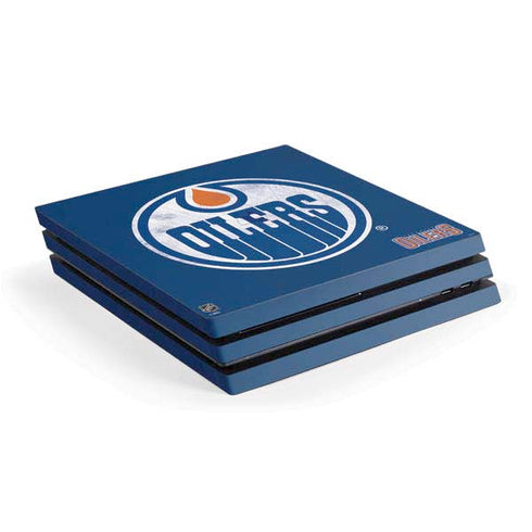 NHL Edmonton Oilers Distressed PS4 Pro Console Skin